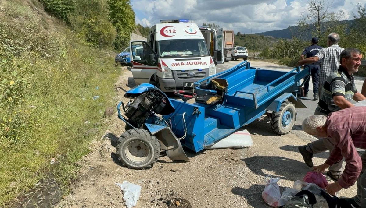 Düzce’de patpat devrildi 8 yaralı