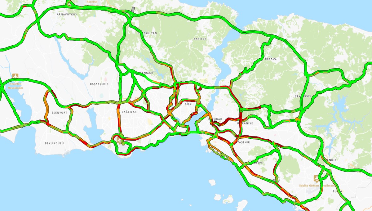 Haftanın ilk iş gününde trafik yoğunluğu