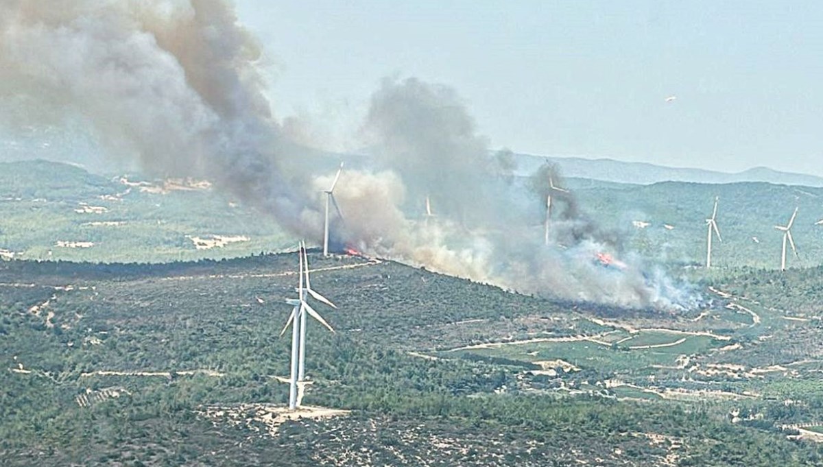 Urla’da orman yangını