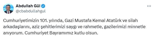 Her bayram aynı şeyi yapıyor! Herkes Abdullah Gül’ün 29 Ekim paylaşımındaki detaya takıldı