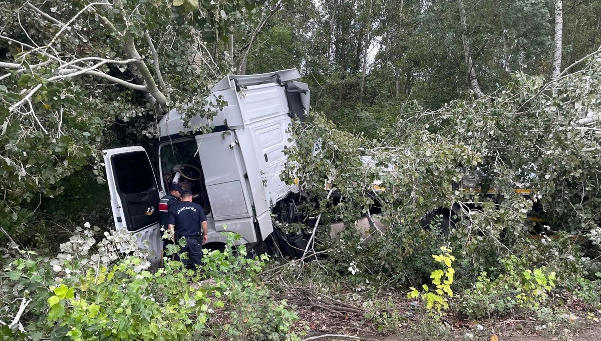 Sakarya’da feci kaza: TIR, ağaca çarptı