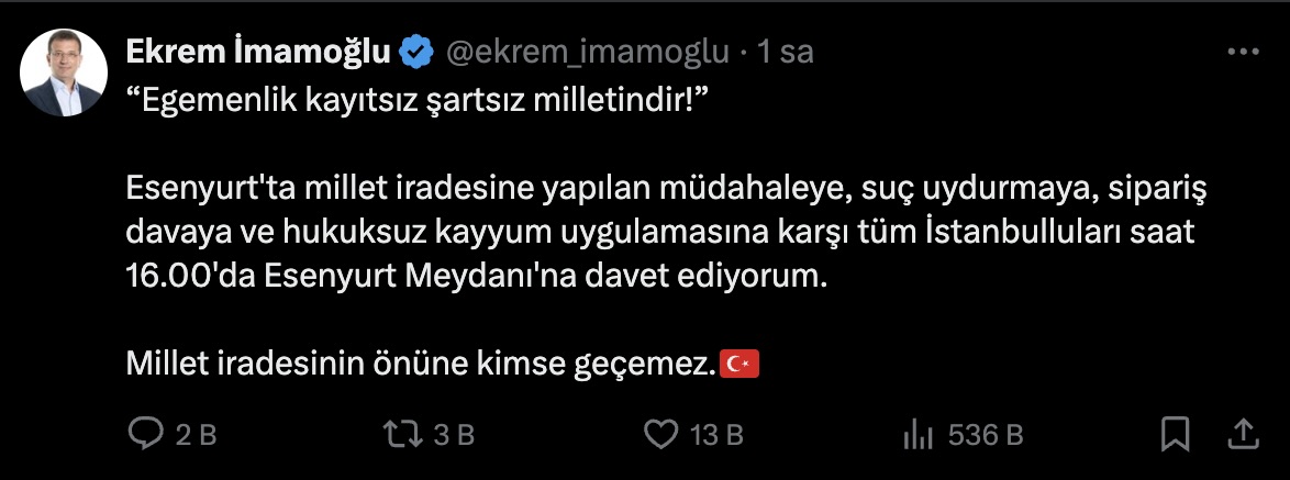 Esenyurt’ta kayyım eylemi saat 16.00’da başlayacak: CHP otobüsü meydana alınmadı, Özgür Karabat direksiyona geçti