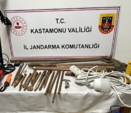 Kastamonu’da kaçak kazı yapan 5 şüpheli yakalandı