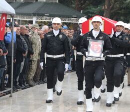 Şehit polis memuruna veda