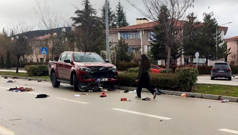 Yaya geçidinden geçen kadının acı ölümü