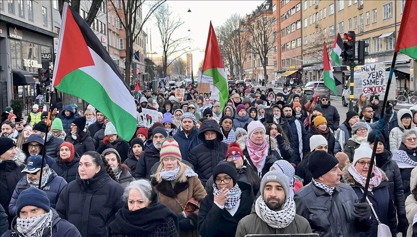 İsveç’te İsrail protestosu: Soykırımı derhal durdurun!