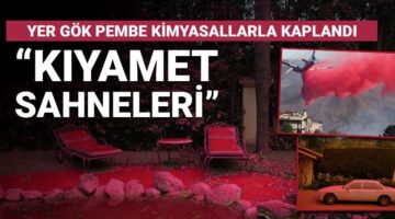 Kaliforniya’da kıyamet sahneleri: Sokaklar pembe kimyasallarla kaplandı!