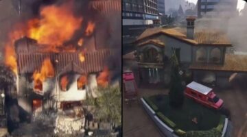 Los Angeles küle dönüyor: GTA 5’in ikonik evi yangına teslim oldu