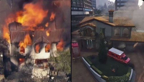 Los Angeles küle dönüyor: GTA 5’in ikonik evi yangına teslim oldu