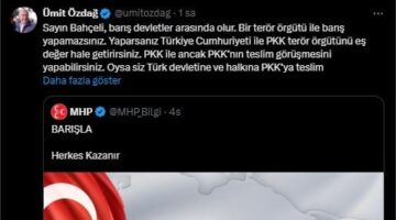 Ümit Özdağ’dan Bahçeli’ye sert cevap